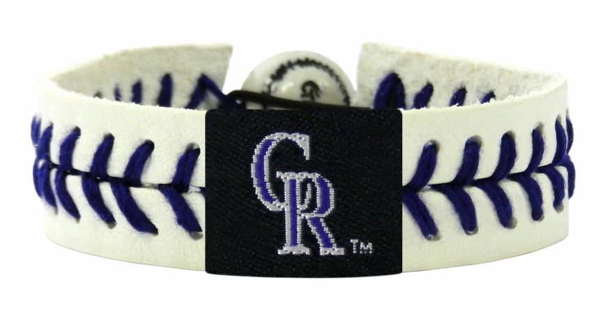 Picture of Colorado Rockies Bracelet Lavender Genuine Baseball