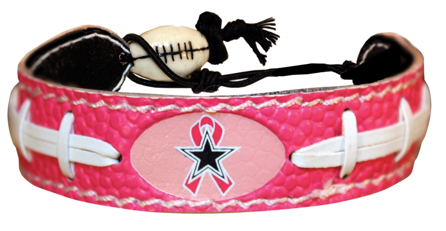 Picture of Dallas Cowboys Bracelet Breast Cancer Awareness Ribbon Pink Football