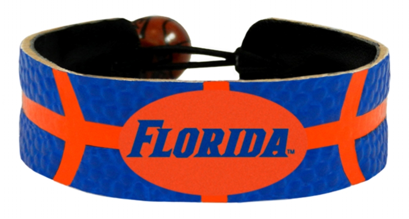 Picture of Florida Gators Florida Wordmark Logo Team Color Basketball Bracelet