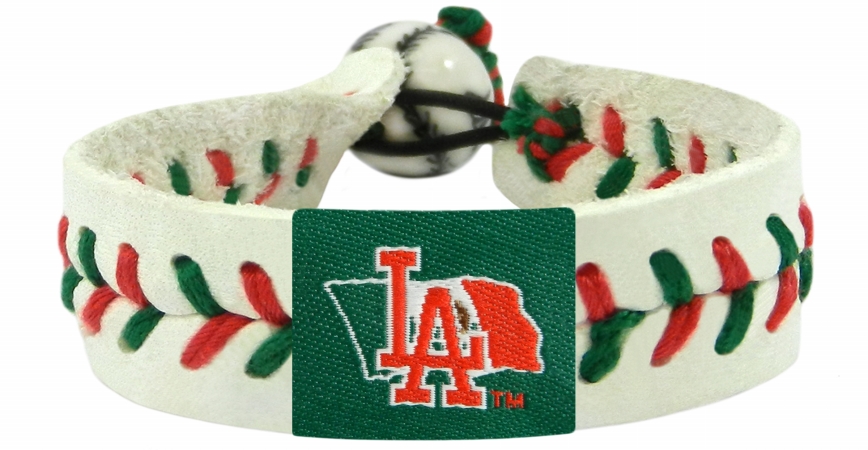 Picture of Los Angeles Dodgers Mexican Flag Baseball Bracelet