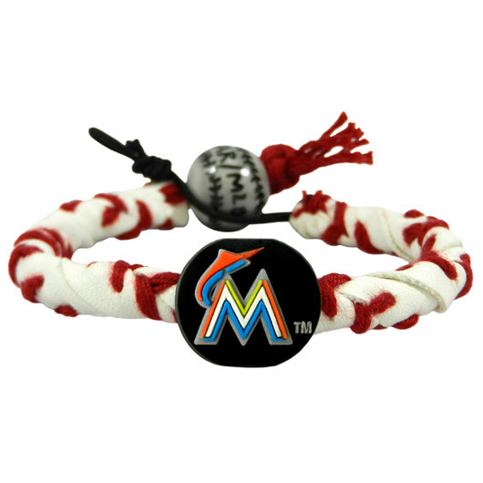 Picture of Miami Marlins Classic Frozen Rope Baseball Bracelet
