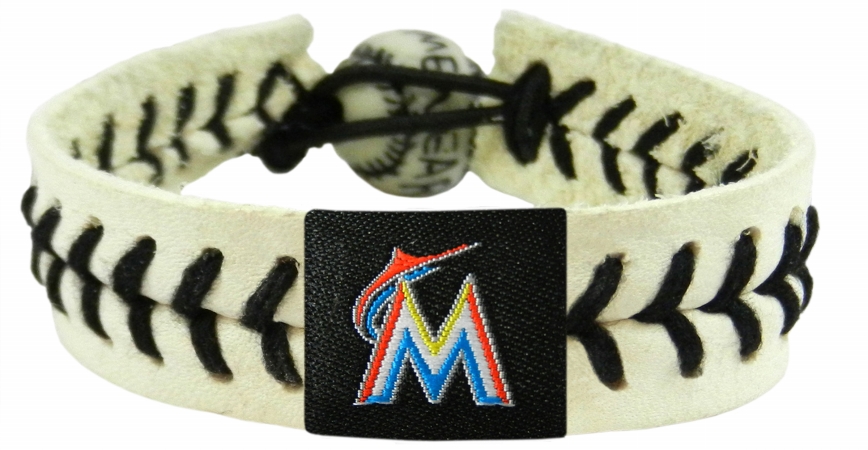 Picture of Miami Marlins Bracelet Genuine Baseball