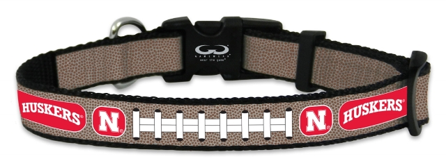 Nebraska Cornhuskers Pet Collar Reflective Football Size Small