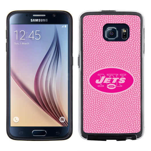 New York Jets Pink NFL Football Pebble Grain Feel Samsung Galaxy S6 Case - Special Order