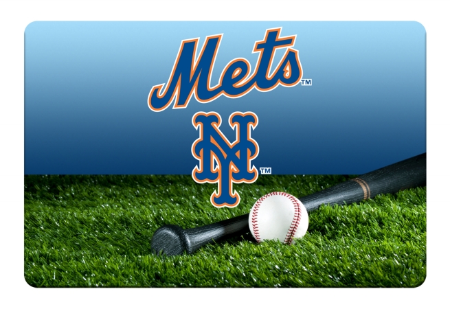 New York Mets Pet Bowl Mat Team Color Baseball Size Large