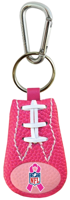 Picture of NFL Breast Cancer Awareness Keychain Football Ribbon Pink