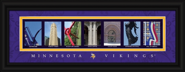 Minnesota Vikings Letter Art Print