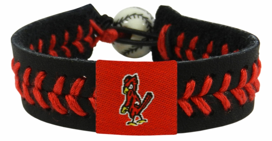 St. Louis Cardinals Bracelet Team Color Baseball Angry Bird Black - Blue