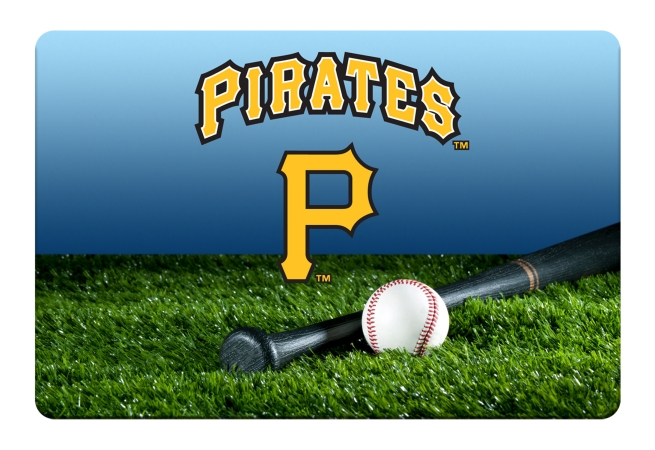 Pittsburgh Pirates Pet Bowl Mat Team Color Baseball Size Large