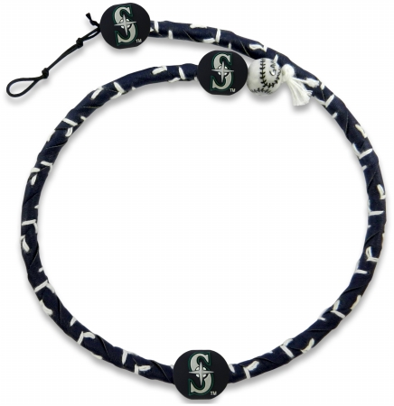 Seattle Mariners Team Color Frozen Rope Baseball Necklace