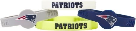 Picture of New England Patriots Bracelets 4 Pack Silicone
