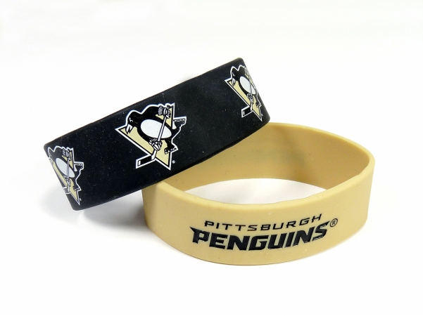 Picture of Pittsburgh Penguins Bracelets 2 Pack Wide