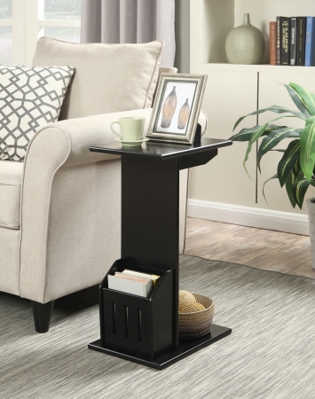 Picture of Abby Collection 7103022B Magazine C End Table, Black