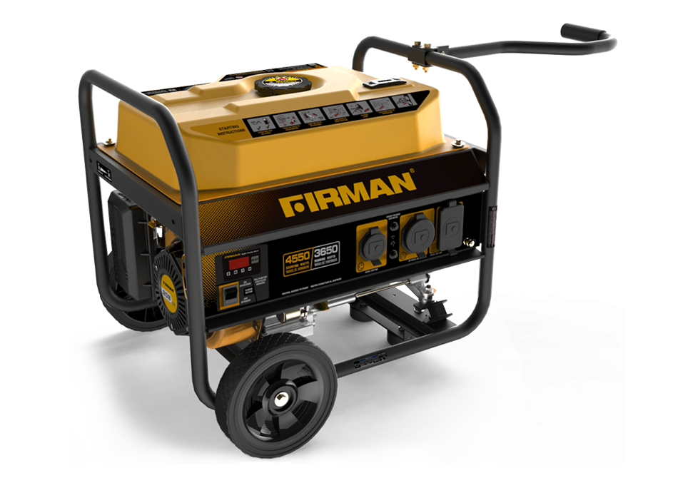Picture of Firman Power Equipment P03602 Gas Powered 3650-4550 Watts Portable Generator with Wheel Kit