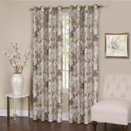 Picture of Achim Importing TQPN63TN06 50 x 63 in. Tranquil Lined Grommet Window Curtain Panel, Tan