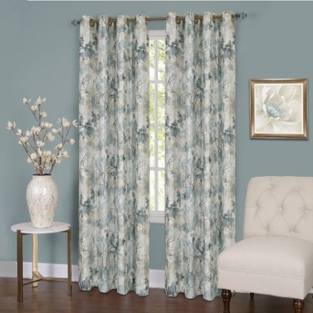 Picture of Achim Importing TQPN84MS06 50 x 84 in. Tranquil Lined Grommet Window Curtain Panel, Mist