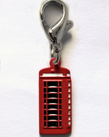 Picture of English Red Telephone Box Collar Charm