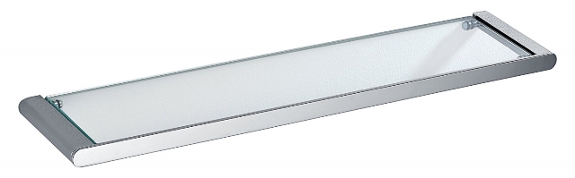 96019011C Series Wall Mounted Bathroom Glass Shelf, One Size - Chrome