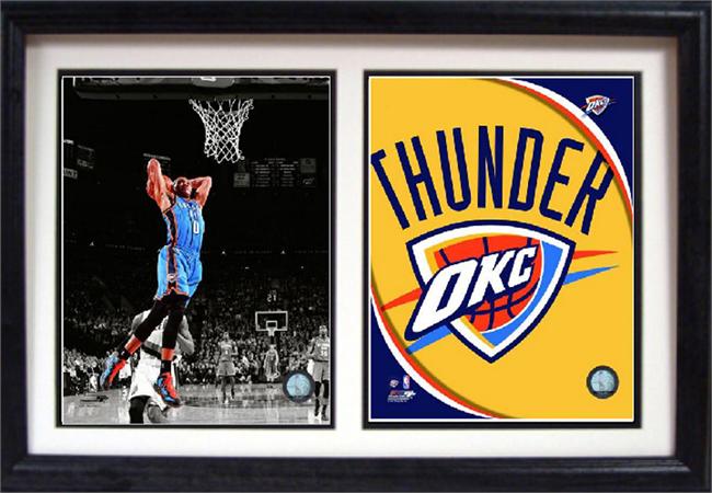 12 x 18 Double Frame - Russell Westbrook Oklahoma City Thunder