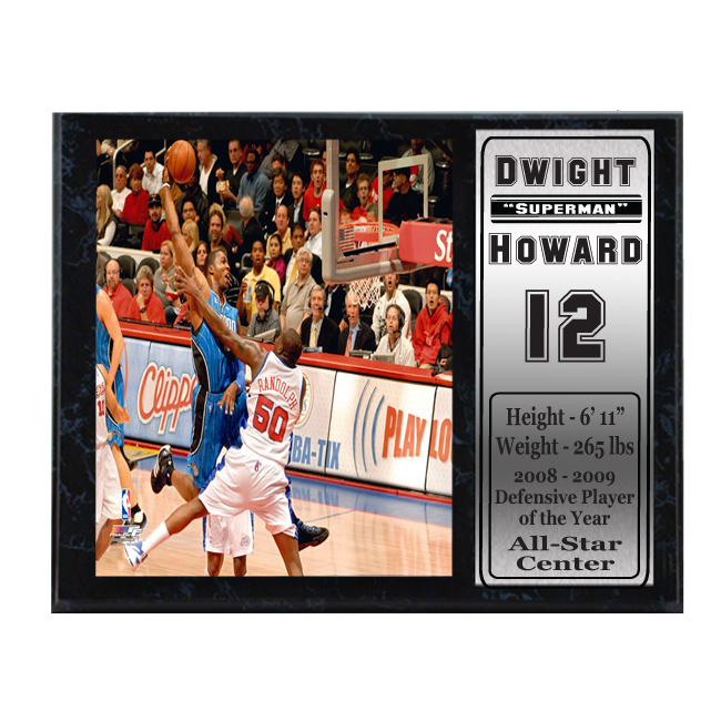 Picture of Encore Select 522-BSKORL12 Dwight Howard 12 x 15 Stat Plaque