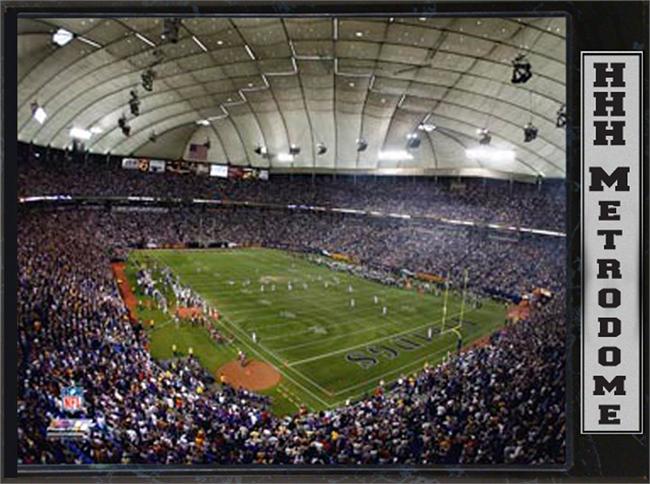 511-FBMINSTD 9 x 12 Plaque - Minnesota Vikings Metrodome