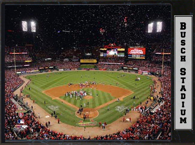 510-BBSTLBusch 9 x 12 Plaque - Busch Stadium