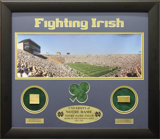 Picture of Encore Select ENC-NDSTAD12 20 x 24 Notre Dame Print with Actual Authentic Pieces from Stadium