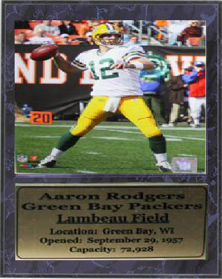 12 x 15 Stat Plaque - Aaron Rodgers Green Bay Packers