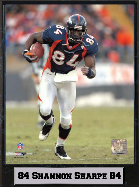 511-FBDEN84 9 x 12 Plaque - Shannon Sharpe Denver Broncos