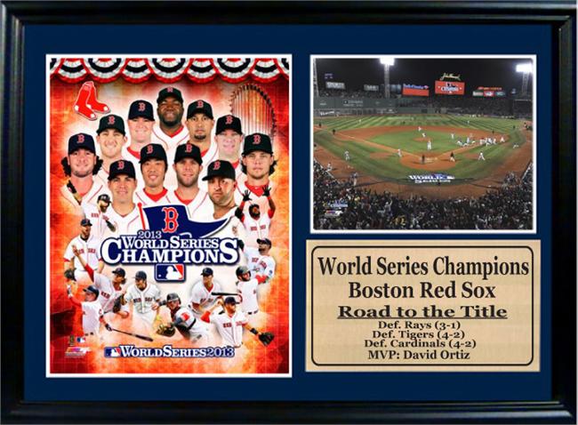 125-BBBOSChamps 12 x 18 Photo Stat - Boston Red Sox 2013 World Series Champs