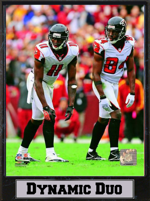 511-FBATLDuo 9 x 12 Plaque - Atlanta Falcons Dynamic Duo