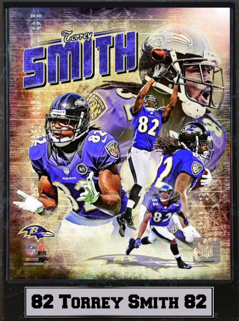 511-FBBAL82 9 x 12 Plaque - Torrey Smith Baltimore Ravens