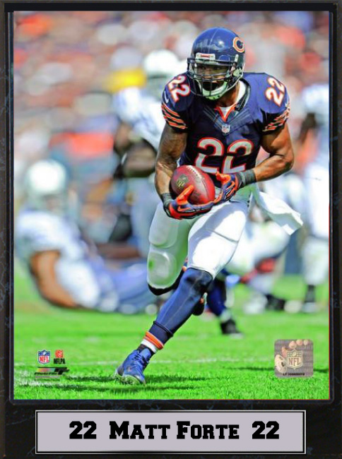 511-FBCHI22 9 x 12 Plaque - Matt Forte Chicago Bears