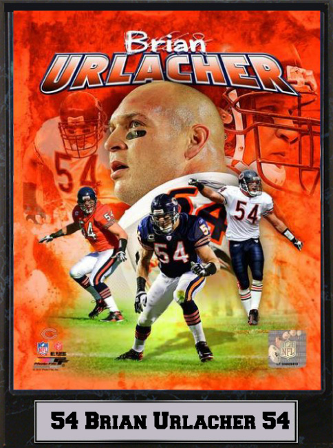 9 x 12 Plaque - Brian Urlacher Chicago Bears