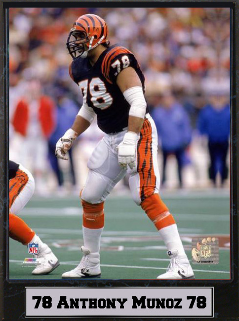 511-FBCIN78 9 x 12 Plaque - Anthony Munoz Cincinnati Bengals
