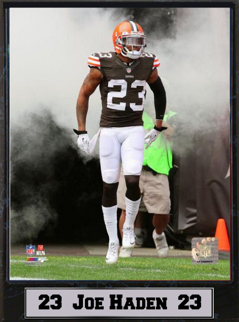 511-FBCLE23 9 x 12 Plaque - Joe Haden Cleveland Browns