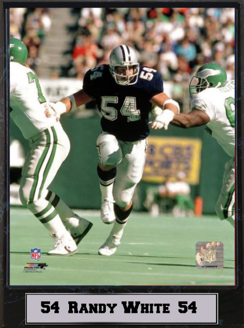 511-FBDAL54 9 x 12 Plaque - Randy White Dallas Cowboys