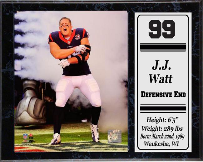 12 x 15 Stat Plaque - J.J. Watt Houston Texans