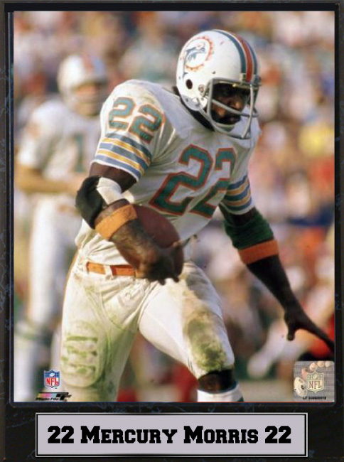 511-FBMIA22L 9 x 12 Plaque - Mercury Morris Miami Dolphins