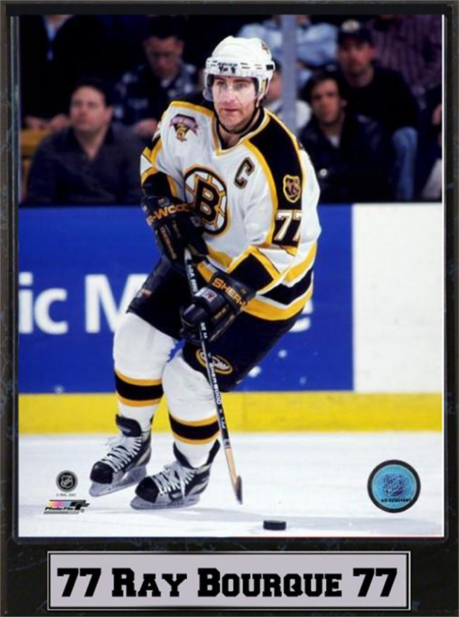 513-HKYBOS77 9 x 12 Plaque - Ray Bourque Boston Bruins