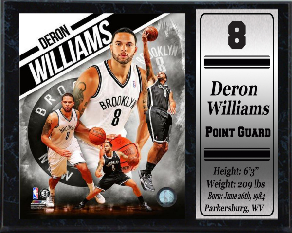 Picture of Encore Select 522-BSKBLN8 12 x 15 Stat Plaque - Deron Williams Brooklyn Nets