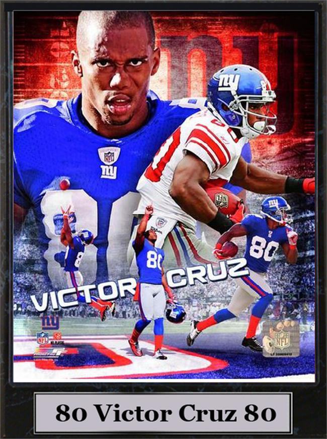 9 x 12 Plaque - Victor Cruz New York Giants
