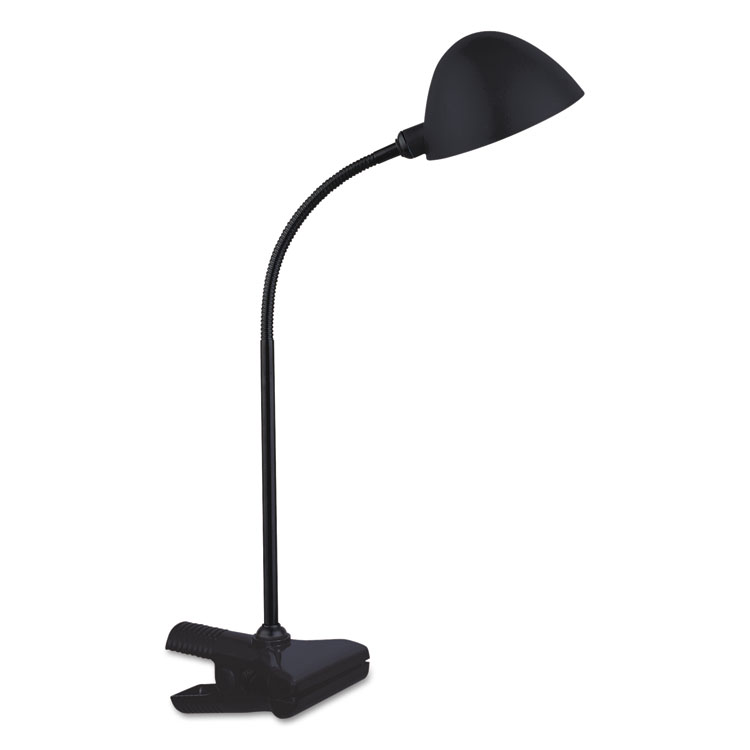 Picture of Alera ALELED933B LED Task Gooseneck Clip Lamp&#44; 2 Prong - Black