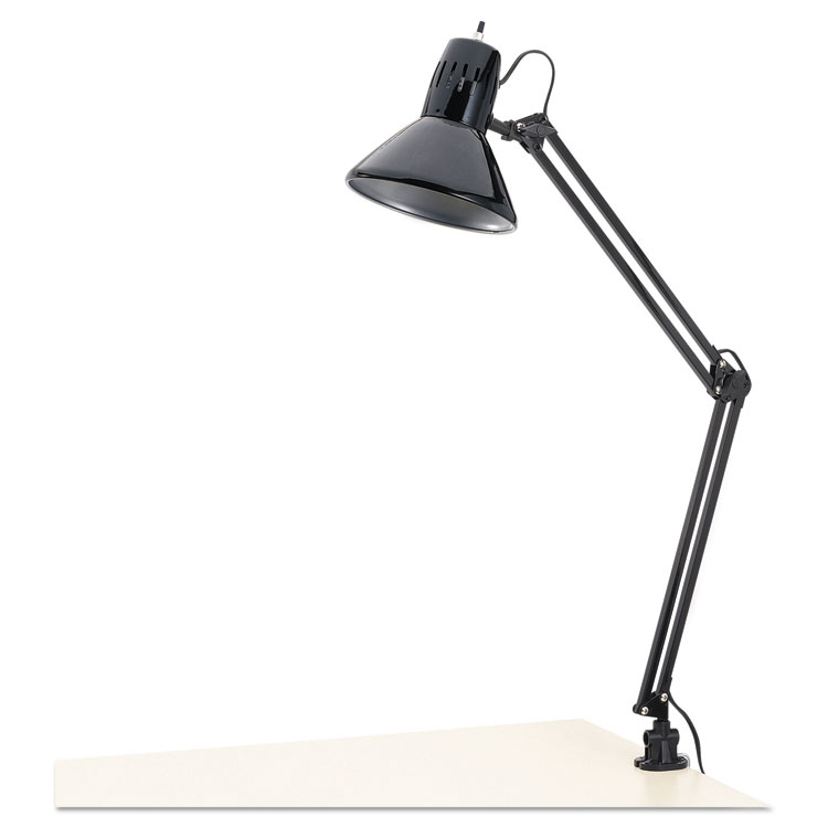 Picture of Alera ALELMP702B Clamp-on Architect Lamp, 2 Prong - Black