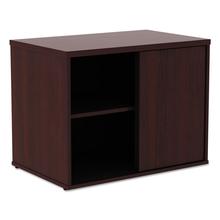 Picture of Alera ALELS593020MY Open Office Low Storage Cabinet Credenza - Mahogany