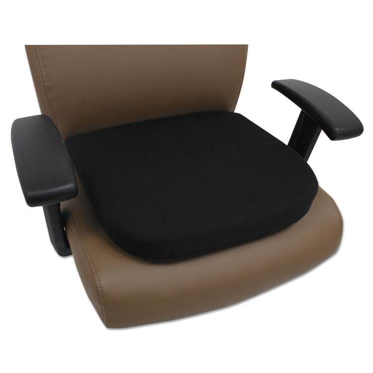 Picture of Alera ALECGC511 Cooling Gel Memory Foam Seat Cushion - Black