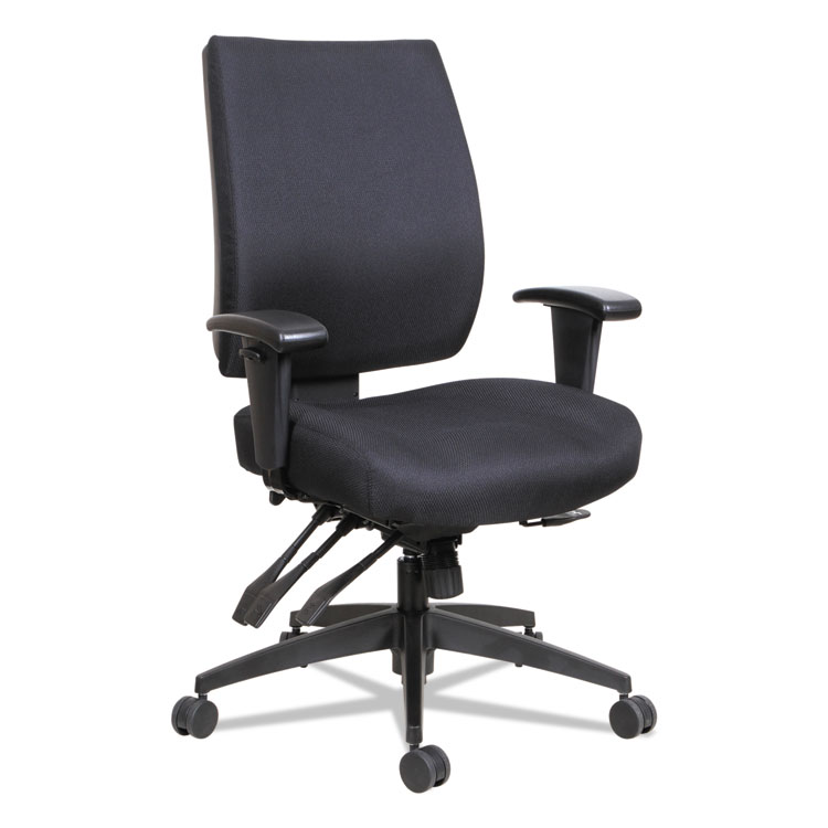 Picture of Alera ALEHPM4201 Wrigley Series High Performance Mid-Back Multifunction Task Chair&#44; Black