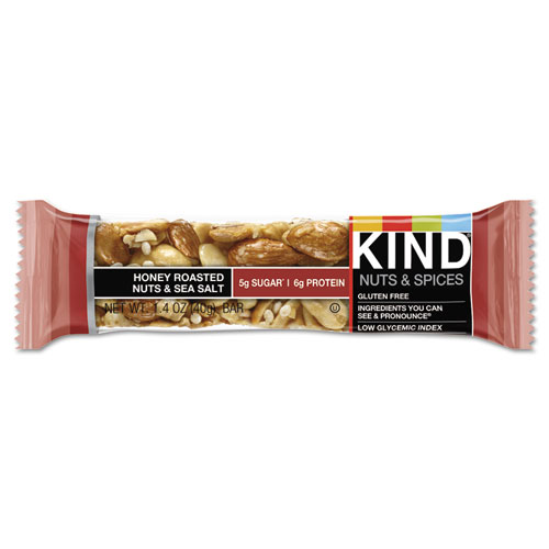 Picture of Kind KND19990 Food Nuts Spices Bar, Honey Roasted Nuts & Sea Salt
