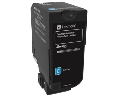 Picture of Lexmark LEX74C1HC0 CS725 High Yield Return Program Cartridge Toner, Cyan