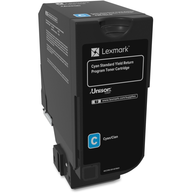 Picture of Lexmark LEX74C1SC0 CS72 Return Standard Yield Cartridge Toner, Cyan